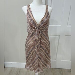 BCBG MaxAzria Silk Summer Dress - Vintage 1990-2000s Size 4 - metallic-y
